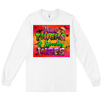 Thick Thighs And Spooky Vibes Tumbler Long Sleeve Tee | Teevron