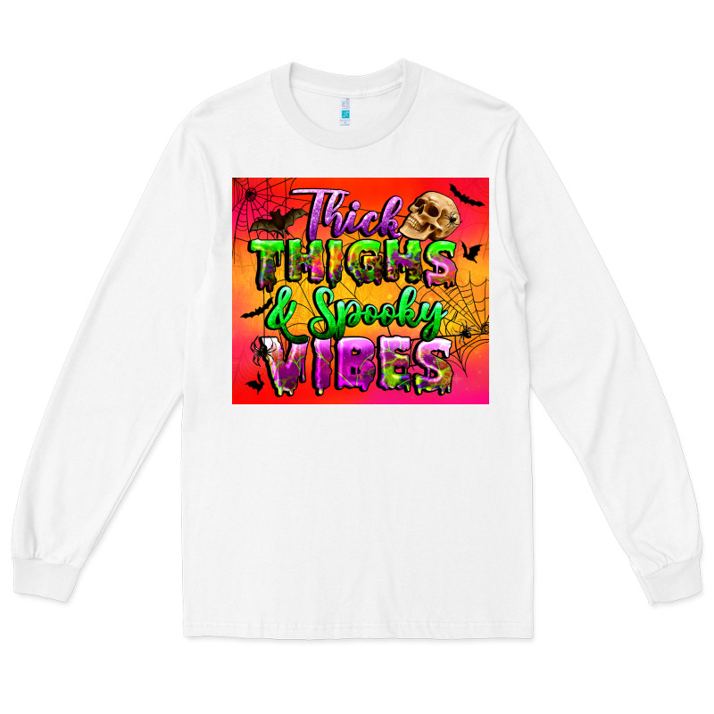 Thick Thighs And Spooky Vibes Tumbler Long Sleeve Tee by BundleAndBundleShop | Teevron