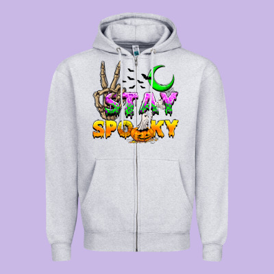Stay Spooky Zipper Hoodie Designed By Nancycooperartshop