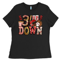 Black three up three down baseball Ladies Tee - Jasminsmagicworld