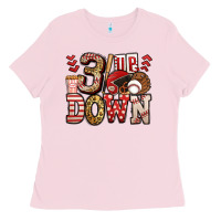 Bubblegum Pink three up three down baseball Ladies Tee - Jasminsmagicworld
