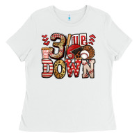 White three up three down baseball Ladies Tee - Jasminsmagicworld