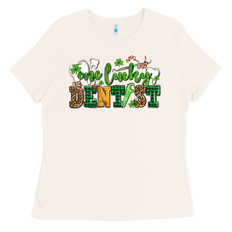 St Patricks Day One Lucky Dentist Ladies Tee by AdoDesignShop | Teevron