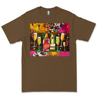 Cacao Christmas champagne bottles and Premium Tee - AdoDesignShop