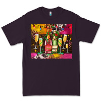 Plum Christmas champagne bottles and Premium Tee - AdoDesignShop