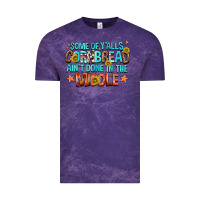 Cloud Purple some of yalls cornbread aint done in the middle Vintage Tee - NancyCooperArtShop