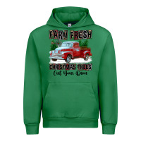 Emerald Farm Fresh Christmas Trees Cut Your Own Urban Hoodie - FaDigitalArtStudio