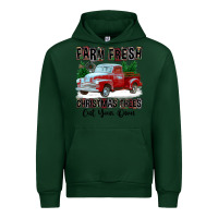 Forest Green Farm Fresh Christmas Trees Cut Your Own Urban Hoodie - FaDigitalArtStudio