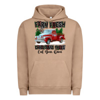Pigment Burro Farm Fresh Christmas Trees Cut Your Own Urban Hoodie - FaDigitalArtStudio