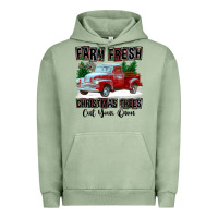 Pigment Oil Green Farm Fresh Christmas Trees Cut Your Own Urban Hoodie - FaDigitalArtStudio