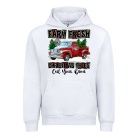 White Farm Fresh Christmas Trees Cut Your Own Urban Hoodie - FaDigitalArtStudio