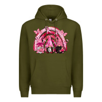 Army Green gnomes rainbow breast cancer Premium Hoodie - CowGirlArtShop