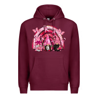 Burgundy gnomes rainbow breast cancer Premium Hoodie - CowGirlArtShop