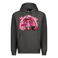 Charcoal Heather gnomes rainbow breast cancer Premium Hoodie - CowGirlArtShop