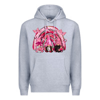 Heather Grey gnomes rainbow breast cancer Premium Hoodie - CowGirlArtShop