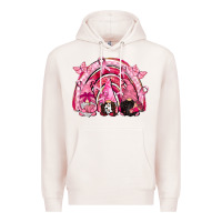 Pale Pink gnomes rainbow breast cancer Premium Hoodie - CowGirlArtShop