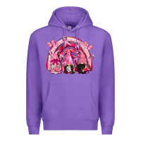 Purple gnomes rainbow breast cancer Premium Hoodie - CowGirlArtShop