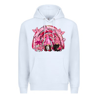 White gnomes rainbow breast cancer Premium Hoodie - CowGirlArtShop