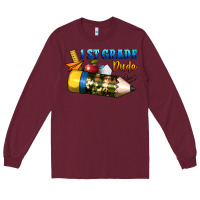 Burgundy 1 st grade dude Long Sleeve Tee - BundleAndBundleShop