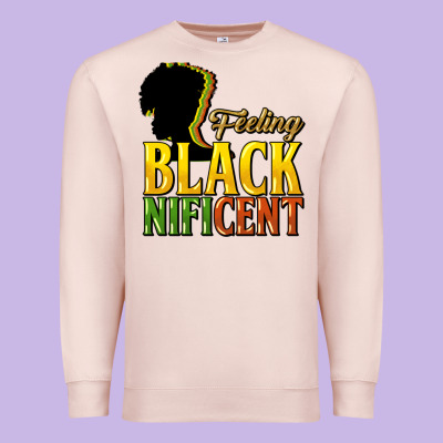 Feeling Blacknificent Premium Sweatshirt Designed By Howdyjamesfarm