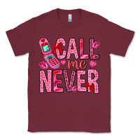 Burgundy call me never Classic Tee - NancyCooperArtShop
