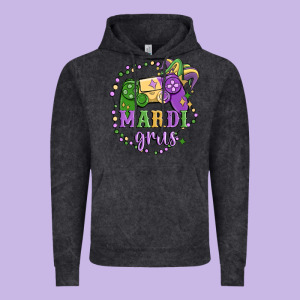 Mardi Gras Game Vintage Hoodie Designed By Maliassmallbusiness