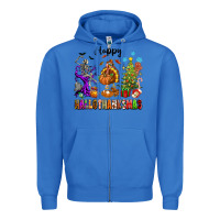True Royal Happy Hallothanksmas Zipper Hoodie - texasbilliewilder