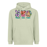 Matcha Peace love Easter Day Heavyweight Hoodie - HowdyJamesFarm