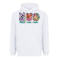 White Peace love Easter Day Heavyweight Hoodie - HowdyJamesFarm