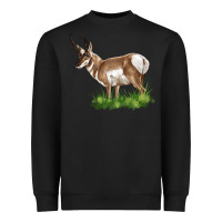 Black pronghorn Heavyweight Sweatshirt - LillyAllenDesigns