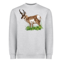 Heather Grey pronghorn Heavyweight Sweatshirt - LillyAllenDesigns