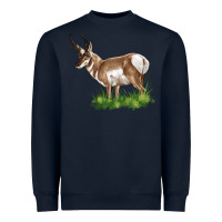 Navy pronghorn Heavyweight Sweatshirt - LillyAllenDesigns