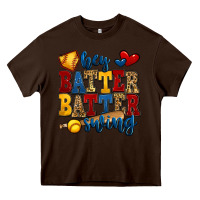 Chocolate Brown hey batter batter swing softball Heavy Core Tee - Jasminsmagicworld