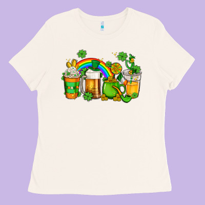 St Patricks Coffee Ladies Tee Designed By Adodesignshop
