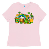 Bubblegum Pink st patricks coffee Ladies Tee - AdoDesignShop