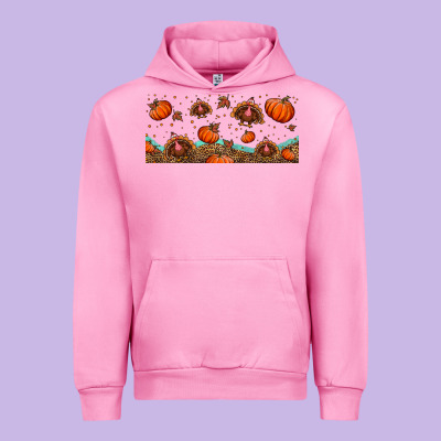 Turkey Thanksgiving Pumpkin Libbey Glass Urban Hoodie Designed By Bundleandbundleshop