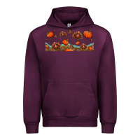 Mauve Wine turkey thanksgiving pumpkin libbey glass Urban Hoodie - BundleAndBundleShop