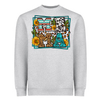 Heather Grey western leopard mema Heavyweight Sweatshirt - LillyAllenDesigns