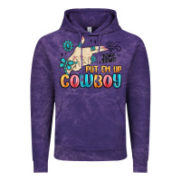 Cloud Purple western turquoise put em up cowboy Vintage Hoodie - MaliasSmallBusiness
