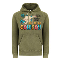 Vintage Olive western turquoise put em up cowboy Vintage Hoodie - MaliasSmallBusiness