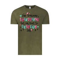 Vintage Olive she overcame everything that was meant to destroy Vintage Tee - MaliasSmallBusiness