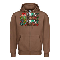 Chestnut Howdy howdy howdy Christmas Zipper Hoodie - NancyCooperArtShop