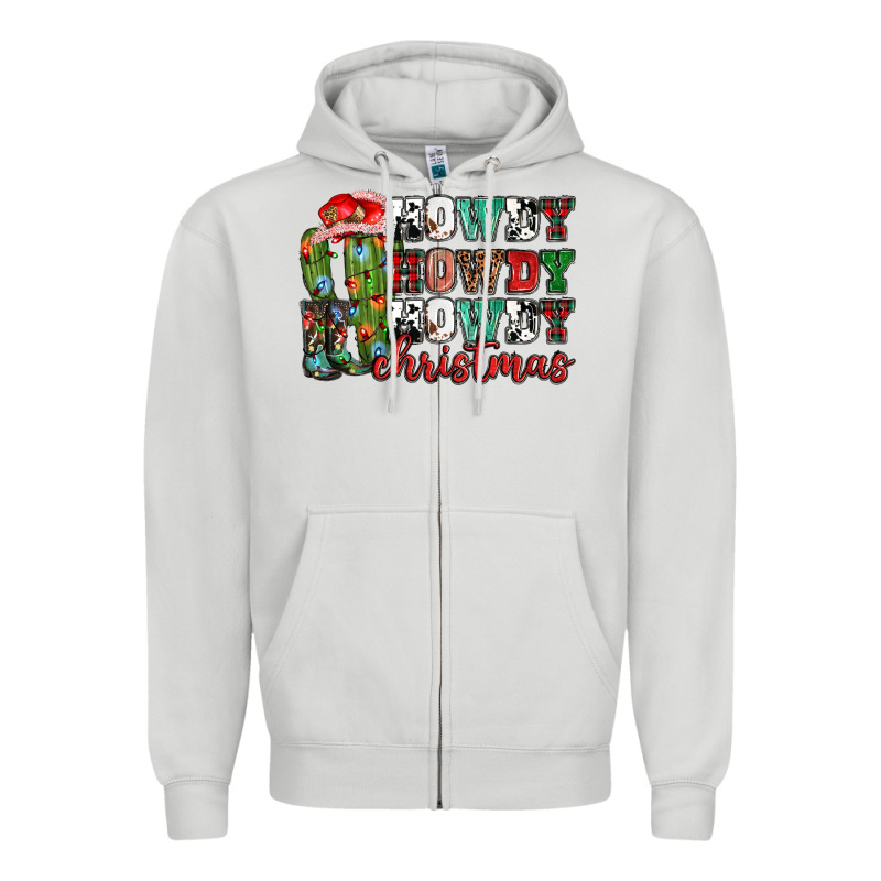 Howdy Howdy Howdy Christmas Zipper Hoodie by NancyCooperArtShop | Teevron