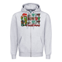 Heather Grey Howdy howdy howdy Christmas Zipper Hoodie - NancyCooperArtShop