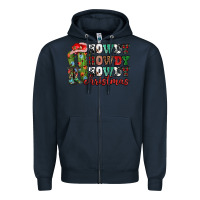 Navy Howdy howdy howdy Christmas Zipper Hoodie - NancyCooperArtShop