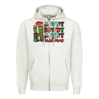 Oatmeal Heather Howdy howdy howdy Christmas Zipper Hoodie - NancyCooperArtShop