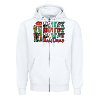 White Howdy howdy howdy Christmas Zipper Hoodie - NancyCooperArtShop
