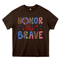 Chocolate Brown honor the brave Heavy Core Tee - Artiststas