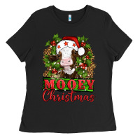 Black Mooey christmas Ladies Tee - Artiststas