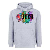 Heather Grey Queer Heavyweight Hoodie - CowGirlArtShop